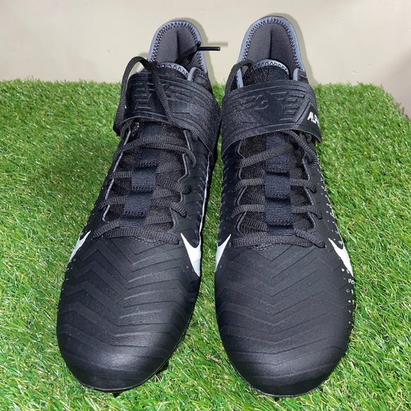 Nike Alpha Menace PRO 2 Mid Football Cleats Black White AQ3209-002 Size NEW
